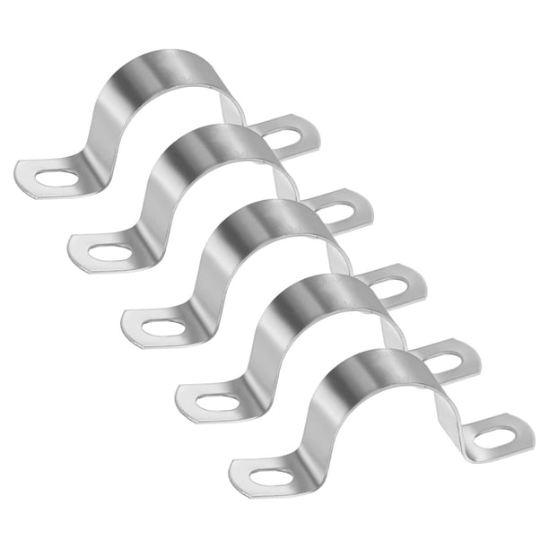 Uxcell 5-Pack Abrazaderas de Conducto, 1-1/4" Correa de Tubo Rígido de Acero Inoxidable 304 Soporte en U M32 para Fontanería