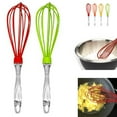 thumbnail image 3 of 4 Pk Silicone Coated Whisk Cooking Utensil Egg Beater Non Scratch Sturdy Blender, 3 of 3