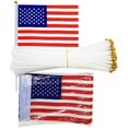 thumbnail image 3 of American Flag Mini Small US USA Handheld Stick Flags 5.5x8.3 Inch 10 Pack, 3 of 4