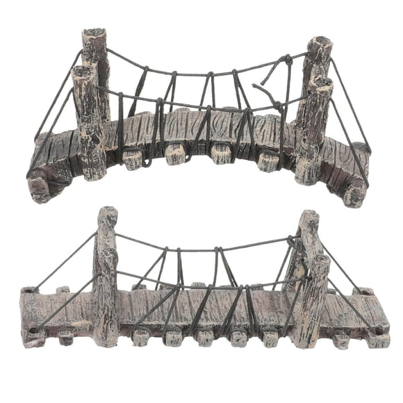 LEEYNEER 2 Pcs Zen Garden Bridge Miniature Landscape Accessory Household