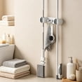 thumbnail image 5 of Wall Mount No Drill Mop And Broom Clip Organizer, Self Adhesive Mop Holder, Heavy Duty Storage Rack For Bathroom Laundry Room Door, 5 of 6