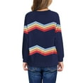 thumbnail image 4 of CYRBOKO Girl's Pullover Sweatshirts, Crew Neck Casual Pullover Long Sleeve Grils Clothes Blue Size 7-8 T, 4 of 4