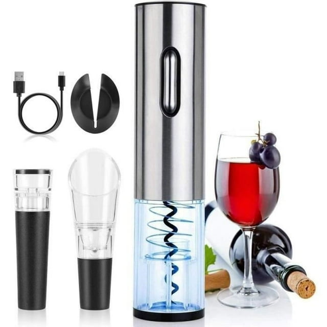 MTEVOTX Electric Corkscrew, Rechargeable Electric Bottle Opener, for Wine Champagne, Gift for Men and Wine Lovers
