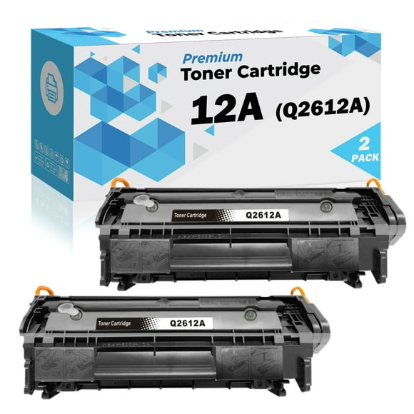 UltraToner® Compatible Replacement for HP 12A Q2612A q2612 hp12a Black Toner Cartridge for HP Laserjet 1010 1012 1018 1020 1022 1022n 1022nw 3015 3020 3030 3050 3052 3055 M1319 M1319f (2PK)