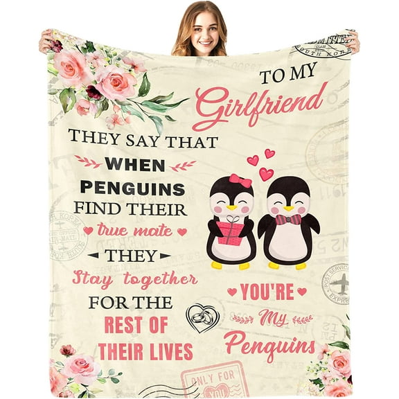 to My Girlfriend Gifts for Girlfriend Best Gift Ideas for Girlfriend Birthday Gifts for Girlfriend for Girlfriend Romantic Decoration Gift for Girlfriend Throw Blankets 50x60 inch