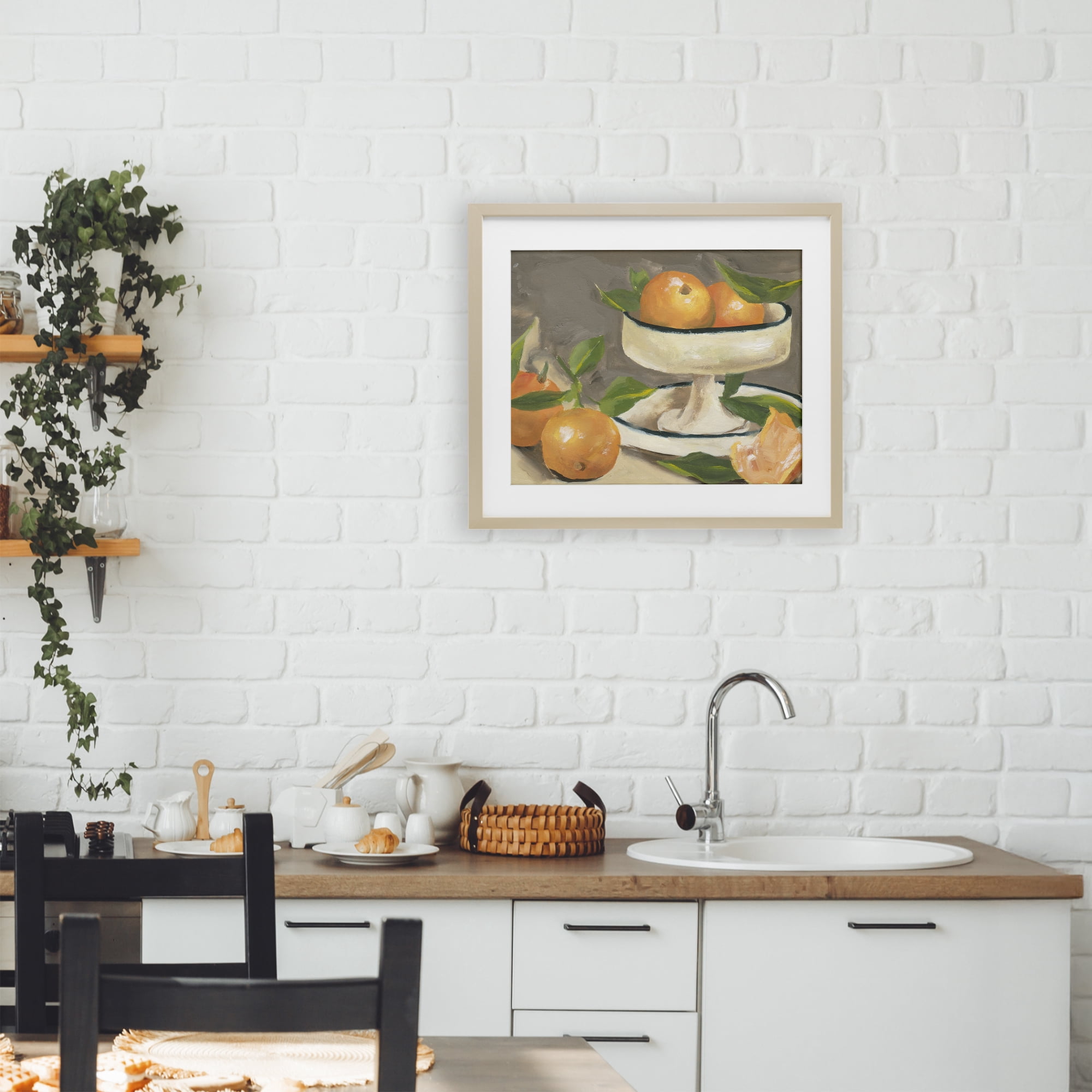 Stupell Industries Citrus In Stillness Birch Framed Print Under Glass, design by Melissa Wang