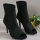 thumbnail image 3 of NECHOLOGY Botas Mujer Adulto Femenino Zapatos Botines de mujer Zapatos de mujer Botas de de pescado de moda Botas de de pescado de punta abierta transpirables de tacón (Black, 8.5), 3 of 7