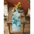 thumbnail image 4 of Turquoise Marble Table Runner Nature Marble Crack Country Retro Tablerunners 13 x 48 Inch, Table Decorations Tabletop Scarf for Summer Gathering Holiday Farmhouse Kitchen Dining Decor, 4 of 6