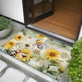 thumbnail image 5 of 2x3 Door Mat Rug, Sunflower Bee Non-Skid Rubber Backing Large Rectangle Rugs - Living Room Bedroom Home Office, Vintage Summer Botanical Farmhouse Indoor Floor Mat Carpets Washable Rug, 5 of 9