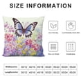 thumbnail image 5 of Fenyluxe Butterfly Flowers Blue Sky Pillow Covers Zipper Closure Short Plush 1PC Indoor Outdoor Sofa Couch Decor 18x18in, 5 of 5