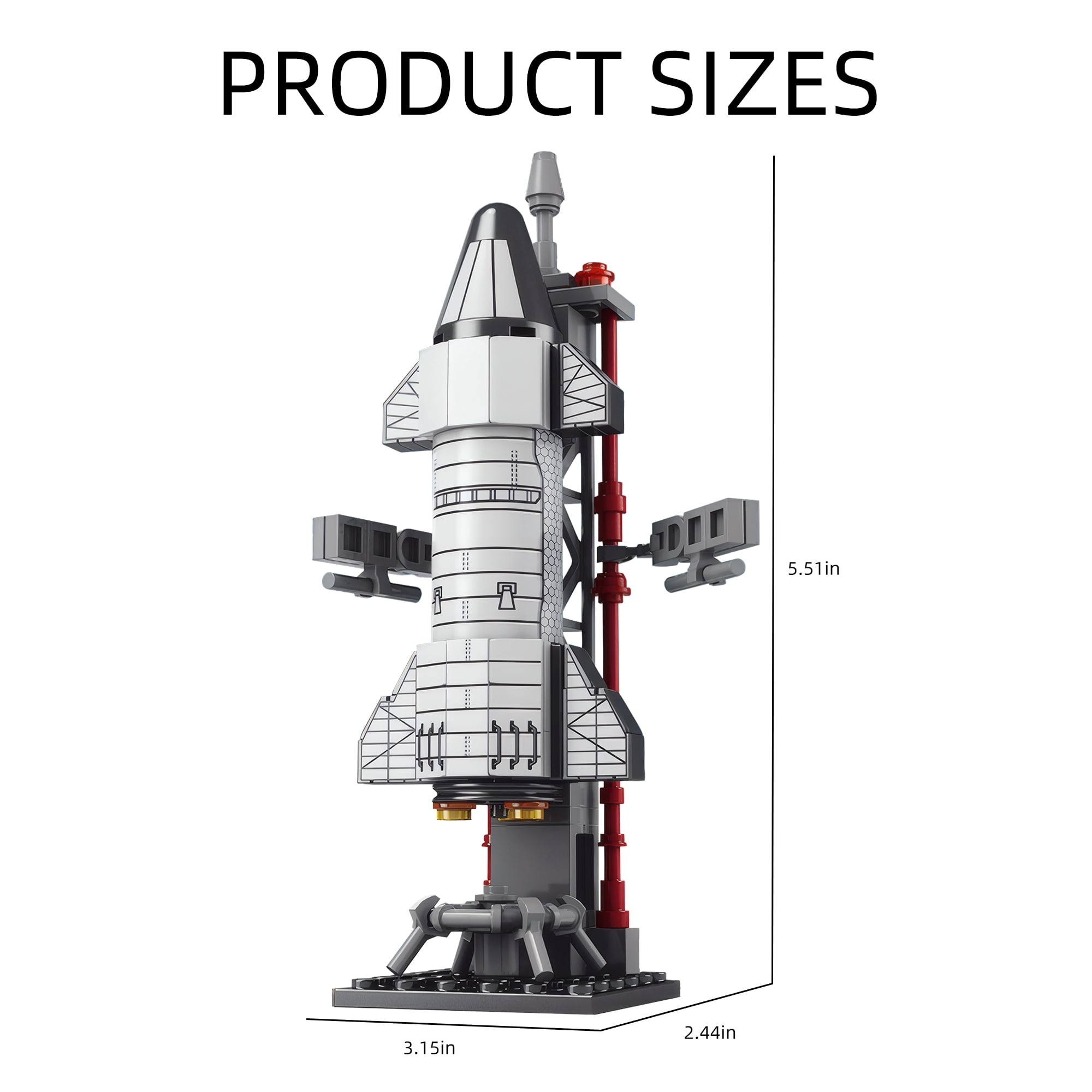 107 PCS Space Building Block Toys Set, STEM Educational Toy, Space Exploration Shuttle Gift for Ages 6+
