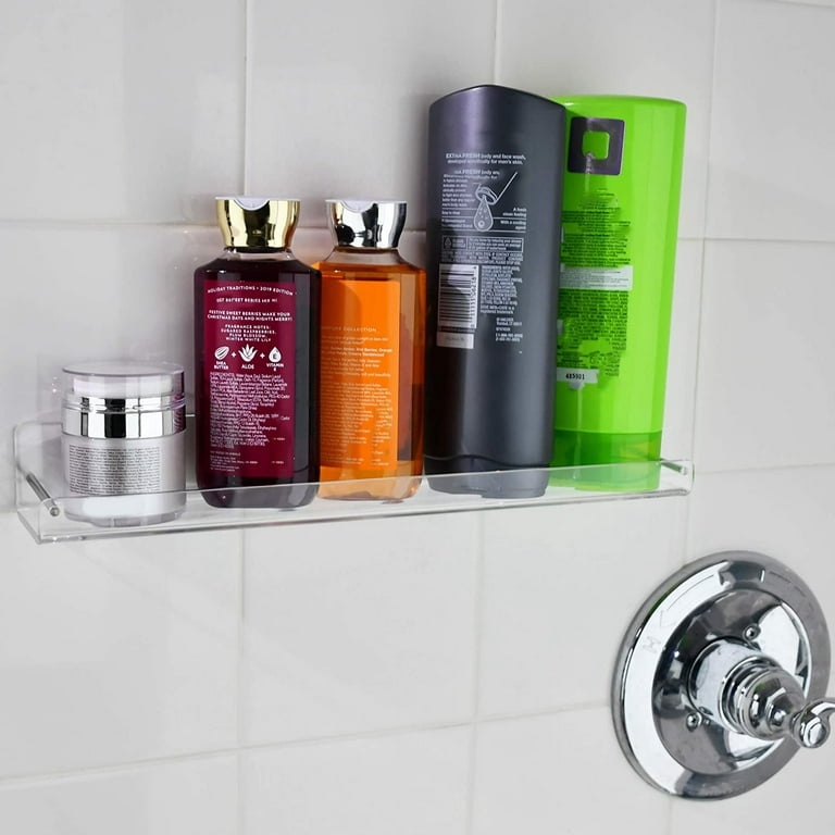 Wall Mounted Invisible Acrylic Bathroom Storage Shelves Space Saving  Floating Shelf For Organizing And Displaying From Faiokaver, $7.54