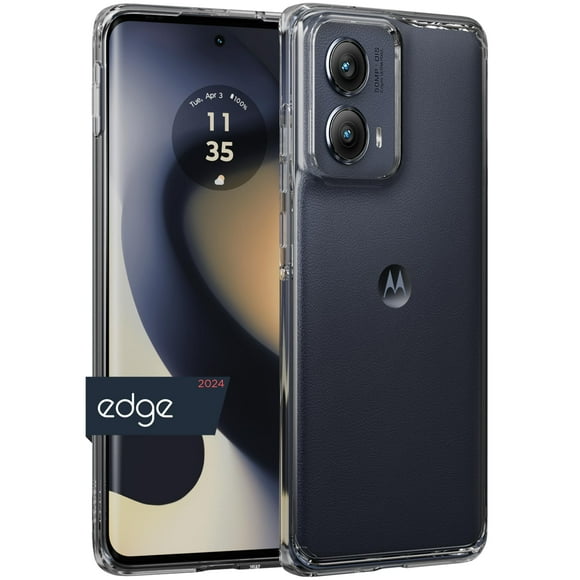 Funda transparente para Motorola Edge 2024 Hybrid, delgada, antiamarillenta