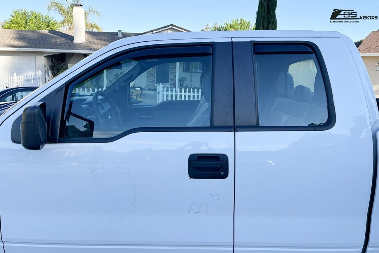 Extreme Online Store for 2004-2014 Ford F-150 Extended Cab | EOS Visors in-Channel Side Window Vents Rain Guard Deflectors