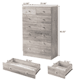 thumbnail image 4 of GZXS 7 Drawer Dresser, Chest of Drawers, Clothes Storage Organizer for Bedroom, Living Room, Easy Assembly, Gray, 4 of 10
