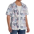 thumbnail image 2 of Pofeuu Autumn Leaves Print Mens Casual Short Sleeve Shirts Beach Summer Spread Collar Pocket Tops Men's Casual Short-sleeved Shirt-Large, 2 of 5