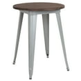 thumbnail image 2 of Flash Furniture Webb 24" Round Silver Metal Indoor Table with Walnut Rustic Wood Top, 2 of 6