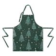 thumbnail image 2 of Dark Green Christmas Tree Apron-Garden Aprons for Women with Pockets-Cotton Linen Waterproof Kitchen Cooking Gardening Aprons Adjustable for Kitchen,Cooking,BBQ and Salon 32"x27", 2 of 7