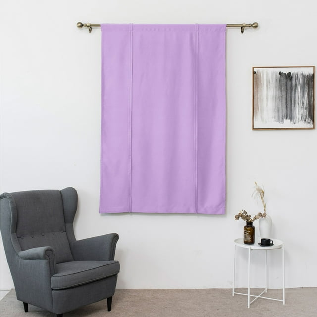 Sexy Dance Half Window Curtains Rod Pocket Kitchen Valance Ruched Decor Short Blackout Curtain Solid Color Darkening Panels Waterproof Thermal Insulated Purple 31.50 x 47.24"