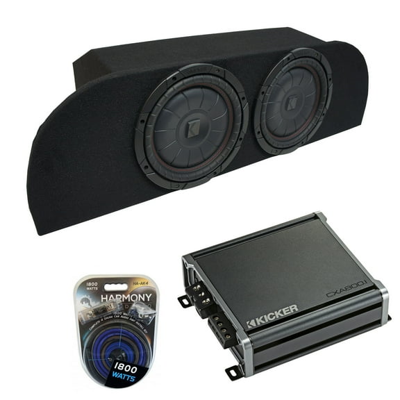 03-08 Fits Nissan 350Z Coupe Strut Kicker CompVT CVT10 Dual 10" Sub Box CXA800.1