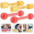 WAXIAYUZ Wooden Kids Dumbbells Gym Exercise Weights (Yellow+Red