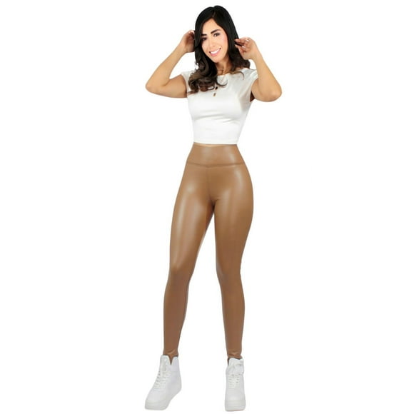 Leggins Moda Elegante Casual Mujer Leginsn Cuero Vinipiel