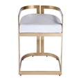 thumbnail image 3 of Butler Specialty Company Clarence Faux Leather 23" Dining Stool - Gold / White, 3 of 7