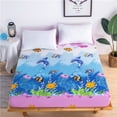 thumbnail image 1 of Cute Cartoon Elastic Waterproof Fitted Bed Sheet - Sea World - King Size, 1 of 2