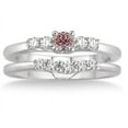 thumbnail image 2 of 1.25 Carat Morganite & Diamond Inexpensive Bridal Set on 10k White Gold, 2 of 2