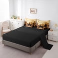 thumbnail image 5 of Feelyou Vintage Cowboy Cowgirl Bedding Comforter Set 7pcs, Rustic Horse Animal King Bedding Sets, Hippie Western Style Reversible Bed Sheets, Ultra Soft Bedroom Decor, 5 of 8
