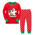 thumbnail image 1 of SAILEROAD-Conjunto de Pijama con estampado de Papá Noel para niños, ropa de dormir de algodón de manga larga, 1 of 4