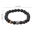 thumbnail image 4 of Pulsera de piedra natural, pulsera de cuentas elásticas, pulsera con dijes de baloncesto, 4 of 7