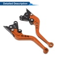 thumbnail image 5 of Unique Bargains Short Brake Clutch Levers for Aprilia SL1000 2000-2004 Adjustable Motorcycle Handlebar Brake Lever T6 6061 Aluminum Alloy Orange Handle Black End, 5 of 7