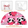 thumbnail image 6 of Kll 30" Christmas Tree Skirt Panda Heart Valentine Pink Xmas Tree Skirts Mat For New Year Xmas Holiday Party Indoor Outdoor Home Decoration, 6 of 9