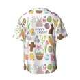 thumbnail image 2 of Disketp Men's Hawaiian Happy Easter1 Print Shirts Button Down Holiday Beach Shirts-3X-Large, 2 of 7