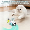 thumbnail image 6 of Risehigh Interactive Cat Toys for Indoor Cats 2-Speed Automatic Moving Remote Control Smart Cat Rechargeable Toy with Feathers, Blue, 6 of 9