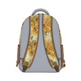 thumbnail image 4 of Boho Sunflower Aesthetic Backpack - Waterproof & Lightweight Student Bookbag with Padded Shoulder Straps, 4 of 6