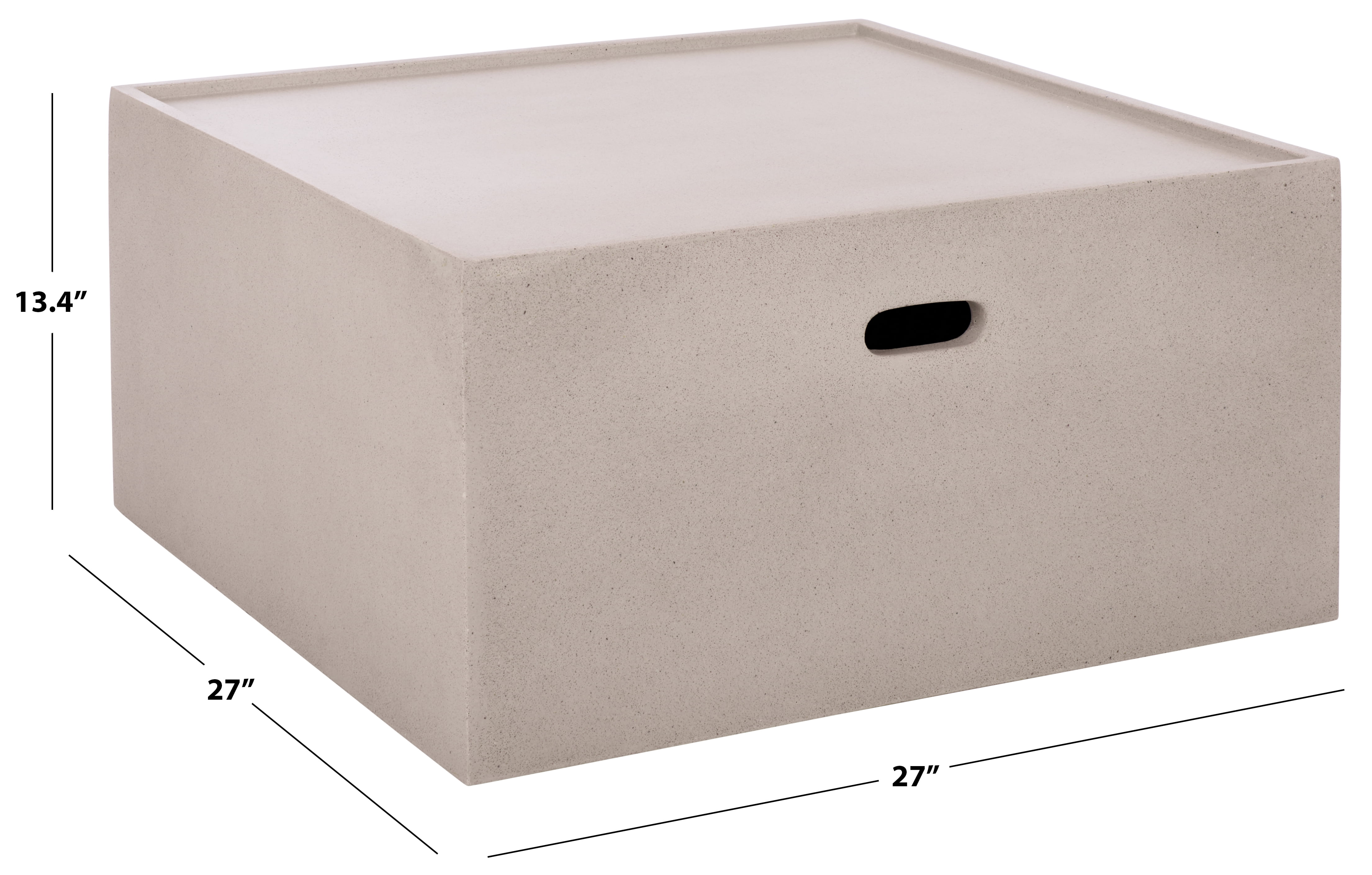 Safavieh Georgia Outdoor Modern Square Polyfiber Coffee Table, Beige