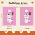 thumbnail image 3 of Love Cat Cartoon Style Durable House Flags for Outdoor Lawn Decoration - Kitten Cute Cat Double-Colored Hanging Decoration Fluffy Cat Washable Outdoor Garden Flags - 28x40inch, 3 of 6