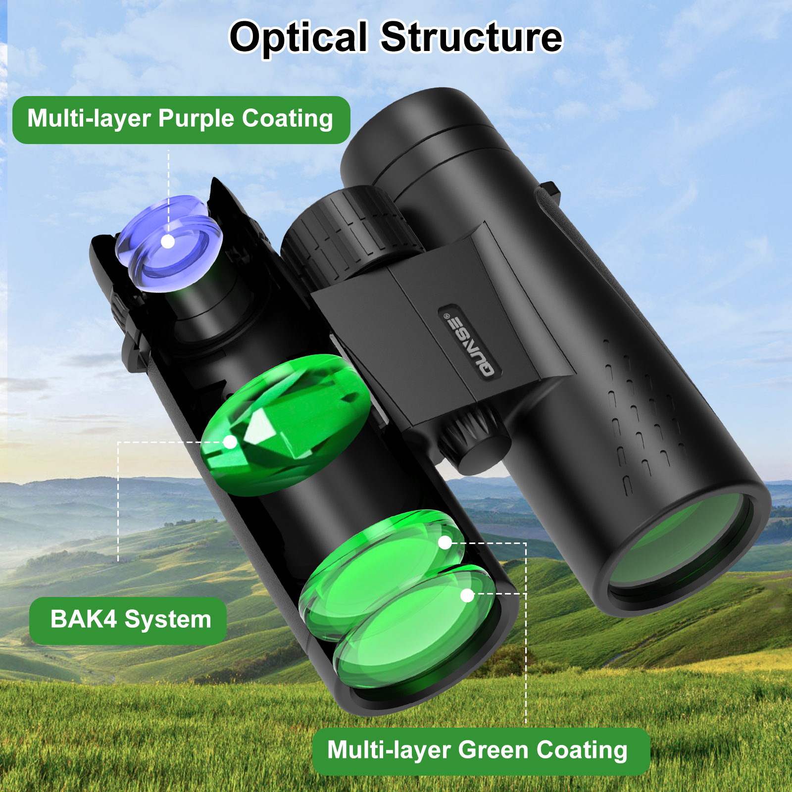 Binoculars for Adults Kids 10X42 Binoculars Wide View BAK4 Clear Waterproof Binoculars with Storage Bag for Outdoor Hiking Event Birding Concert, Easy to Focus