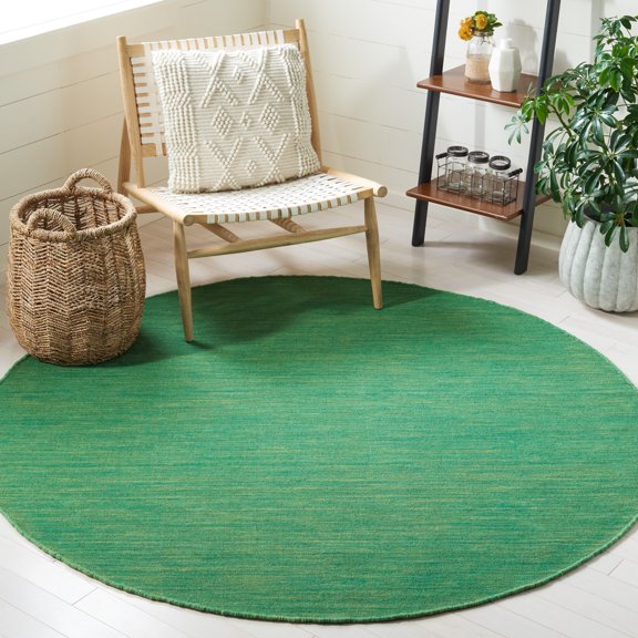Safavieh Kilim Patrick Solid Area Rug, Green, 6' x 6' Round