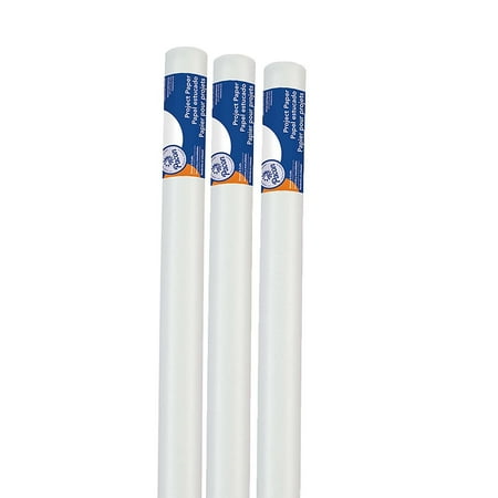 UPC: 0194629101276 | Pacon® Project Paper Roll White 24 x 30 3 Rolls