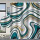 thumbnail image 3 of Cortina de ducha de baño de mármol, línea de teñido de halo, cortinas de ducha de tela impermeable con ganchos, cortina de ducha abstracta de acuarela, tela de 70x70 pulgadas, 3 of 6