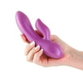thumbnail image 3 of Seduction Angel Rabbit Vibrator, Metallic Magenta, 3 of 5