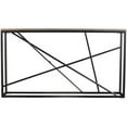 thumbnail image 3 of Maklaine Transitional 52" Faux Stone Top Console Table in Gray and Tan, 3 of 7