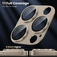 thumbnail image 2 of Dteck for iPhone 16 Pro Max Camera Lens Protector, Military Grade Shatterproof Strong Adsorption Metal Aluminum Alloy Tempered Glass Camera Screen Protector for iPhone 16 Pro Max,Gold, 2 of 3
