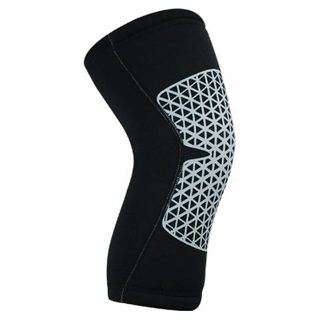 Knee Compression Sleeve Brace Anti-Injury Protector for Basketball pad knee Running Fitness Sports,Black,M,295mm