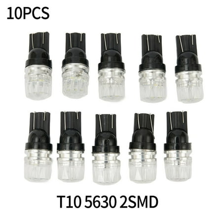

10x White for T10 2SMD LED High Power Dome Map License Light Bulbs 168 194 2825