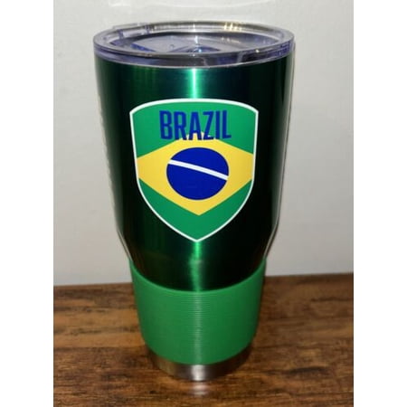 Logo Brands C4769-S30T-1 Brazil 30 oz Gameday Stainless Tumbler