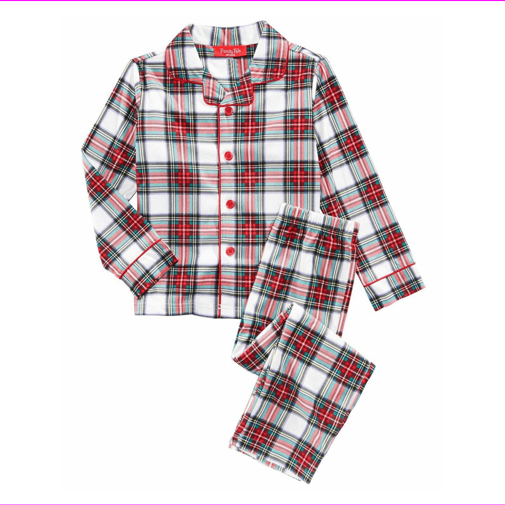 plaid pajama dress